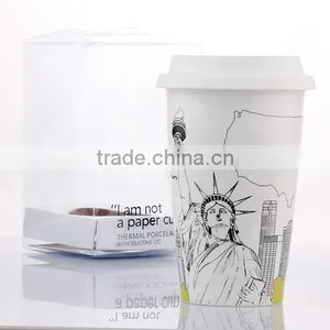 Double-wall Starbucks Porcelain Mug With Silicone Lid thumbnail-1