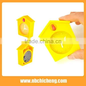 House Shape Silicone Alarm Clock, Colorful Mini Clock, Silicone Table Clock thumbnail-3