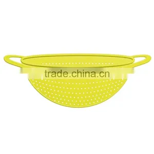Kitchen Utensils Silicone Colorful Flat Strainer With Antiskid Handle Pot Cover Pan Lid thumbnail-4