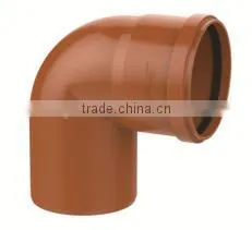 HIGH QUANLITY ELBOW WITH SOCKET HEAVY OF PVC GB STANDARD EXPANDING FITTINGS FOR DRAINAGE WITH GASKET thumbnail-1