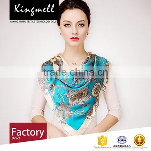 Custom-made Satin Silk Shawl Print Silk Scarf thumbnail-2