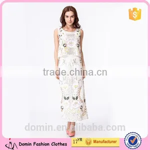 New Fashion Clothing Manufacturer Women Sequin Beaded Crop Top and Skirt thumbnail-1