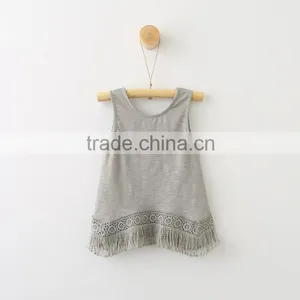 2017 Wholesale Kids Girl Fringed Clothing Short Sets for Summer thumbnail-4