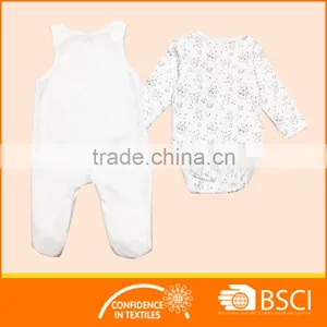 Winter Romper White 2 Piece Baby Romper Suit thumbnail-2