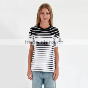 Summer Fashion Blank Striped t Shirt Female t Shirt for Hot Sale thumbnail-1
