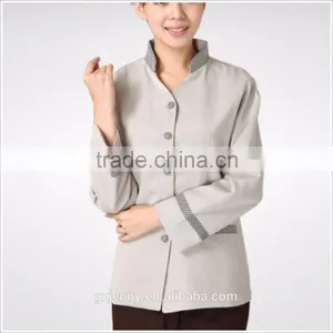 Custom Long Sleeve Cheap Hotel Restaurant Uniform thumbnail-1