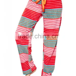 Women's Coloful Mixed Stripe Warm Pyjamas Pants thumbnail-3
