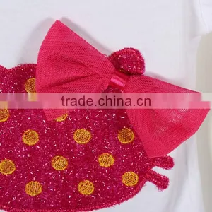 S80005T, Baby's Girls Kids Children's Suits,Girls Clothing Sets Lovely Big Flower T-shirt + Tutu Skirt 3D Bow Skirt thumbnail-6