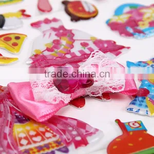 Chilren Carton Sticker Education Sticker 3D Pop-up Sticker Cute Replacement Sticker Girl's DIY Stickers thumbnail-4