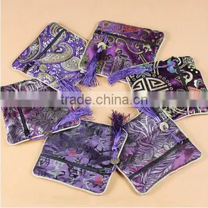 Satin Pouch Zipper Pouch Factory Direct Gift Silk Jewelry Pouch CH018 thumbnail-1