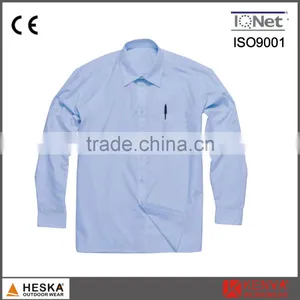 Mens Oxford One Pocket Long Sleeve Mechanic Work Office Shirts thumbnail-1