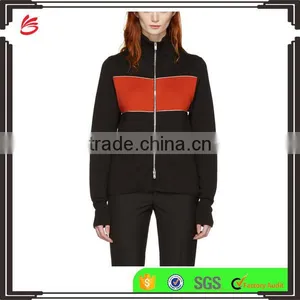 High Quality Colorblocked Long Sleeve Silk and Cotton Blended Jersey Sweater thumbnail-1