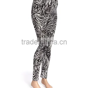 Fashionable Maternity Pants With Due Time Gray Zebra Over-Belly Maternity Leggings Trousers Women Wear WP80817-19 thumbnail-1