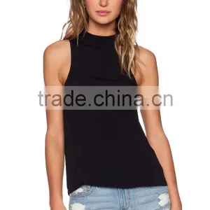 Exposed Back Zipper Closure Dri Fit Tank Tops Wholesale thumbnail-2