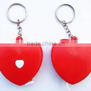 Heart Shape Promotion Gift Measuring Tape Keychain Tape 1M Tape thumbnail-1
