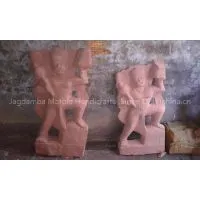 SPECIAL 5 MUKHI FACE HANUMAN JI STATUE IDOL HANDMADE Red MARBLE HOME DECOR BEST GIFT thumbnail-3