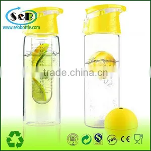 2016 New Custom Logo Plastic Tritan Sport Fruit Infuser Water Bottle With Infuser thumbnail-4