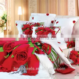 China Supplier Cotton Rubik's Cube Feather Printed Bedding Set thumbnail-2