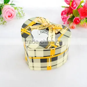 Custom Heart Ribbon Bow Paper Box for Gift Packaging,Creative Wedding Candy Gift Box Stock,cutie Inima thumbnail-2