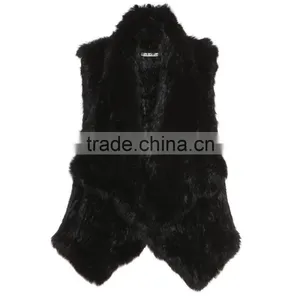 YR677 Hot Sale Women Winter Fur Vest Knitted/2015 Fur Vest Tongxiang thumbnail-2