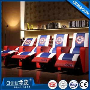 Vip Hall Cinema Chairs,leather Electric Reclining Cinema Sofa thumbnail-2