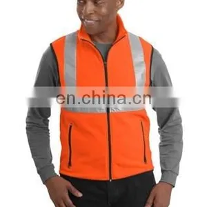 Hot Selling Orange Safety Durable Vest ,refelctive Vest With Front Zipper Closure thumbnail-1