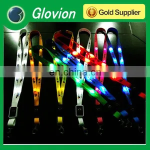 New Arrival Led Flashing Lanyards for Party Ultra-high-bright Led Light Lanyard Lanyard Glow in Dark thumbnail-1