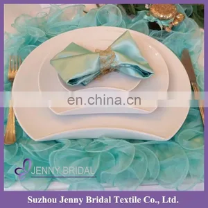 NP018C Turquoise 3d Organza Ruffles Kids Placemats for Dining Table thumbnail-4