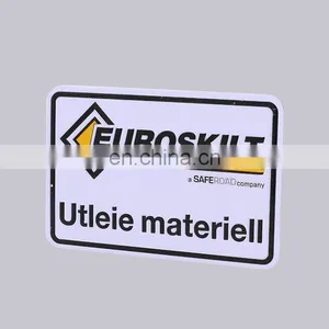 OEM Promotion Cheap Glue Or Hanging Custom Logo Aluminum Metal Embossed Yard Sign thumbnail-1