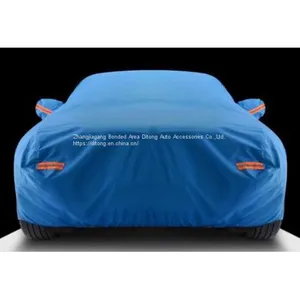 Navy Blue Color 190T Polyester Taffeta SUV Waterproof Car Covers thumbnail-5