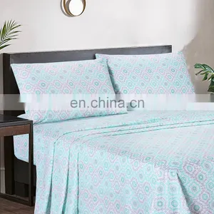 Bed Sheet Bed Sheet Luxury King Queen Size Fitted Bed Microfiber Bedsheets thumbnail-2