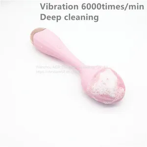 Rechargeable Silicone Facial Cleansing Brush Waterproof Electric Face Massager Anti-aging thumbnail-3