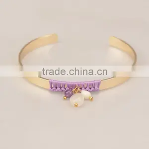 CWB662001 Online Jewelry Handmade Bracelets Fashion Expandable Stainless Steel Wire Bangle With Charm thumbnail-3