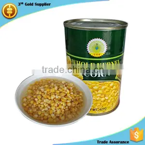 New Crop 400g Easy Open Good Taste Sweet Kernel Corn in Can Quality Choice thumbnail-1