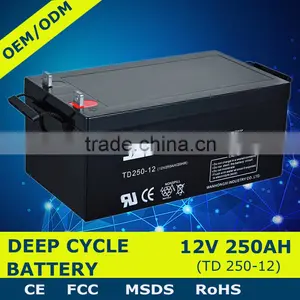 TREE Free Maintenance 12v 250ah AGM Deep Cycle Battery 12v 250ah Solar Battery thumbnail-1