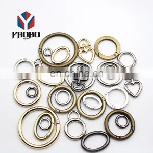 Multifunctional Custom O Shape Spring Ring Gate Design Locking Bulk Carabiner Snap Hook For Climbing thumbnail-2