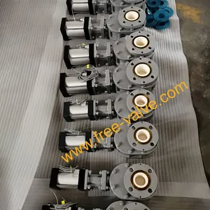 Pneumatic Full Ceramic Lined Double Disc Gate Valve thumbnail-4