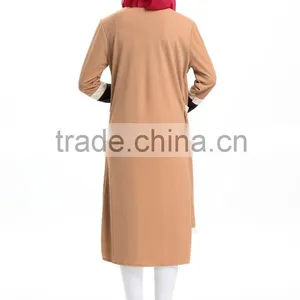 Chiffon Shirt Long Sleeve Blouses Tops Plus Size for Muslim Women Clothing B048 thumbnail-5