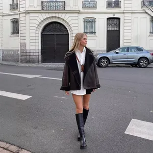 New Autumn and Winter Fashion Women's Casual Versatile Double-sided Loose Jacket Jacket thumbnail-3