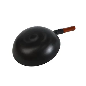 Lightweight Commercial Thin Non-stick Carbon Steel Chinese Wok thumbnail-1
