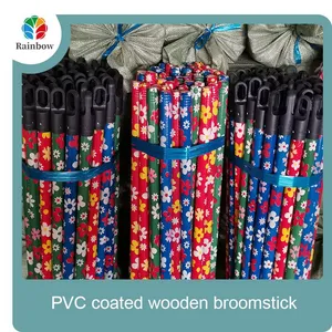 PVC Coated Wooden Mop Brush Broom Stick Price for Quality Brushes and Brooms thumbnail-2