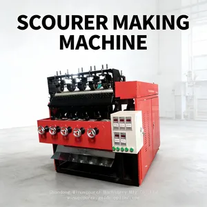 Automatic 5 Wires 5 Balls Scourer Making Machine Metal Wire Scrubber Making Machine thumbnail-4