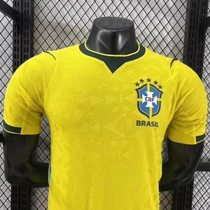 2627 USA-Canada-Mexico World Cup Brazil Home Jersey Yellow Player Version Short-Sleeve Soccer Shirt thumbnail-2