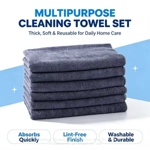 Ready To Ship Microfiber Cleaning Cloths Bulk Pack, Assorted Multi‑Color Super Absorbent Non‑Scratch Household Rags thumbnail-3