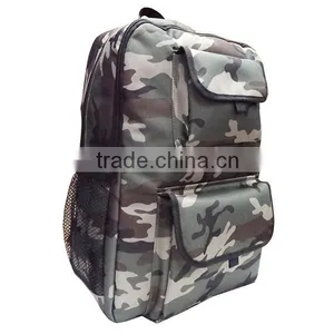 Military Soldier Green Camouflage 600D Polyester Large Backpack for Men thumbnail-4