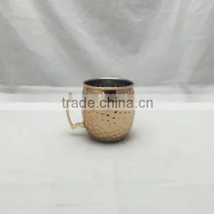Moscow Mule Mug Set of 4 Copper Cups Hammered 16 Ounce Design Keeps Drinks Refreshingly Cold - Best Quality for Cocktail Bar thumbnail-2