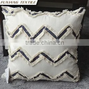 Handcrafted Poly- Cotton Wave Decoration Cushion for Home thumbnail-1