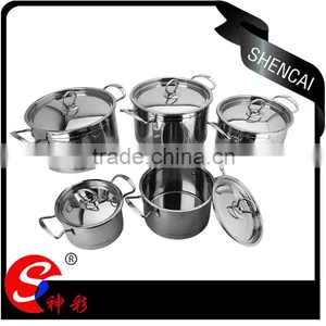 Caitang Stainless Steel Capsule Bottom Soup Pot With Glass Lid/ Kitchen Cooking Utensils Sets thumbnail-1