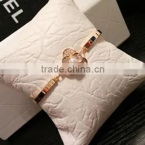 Fashion New Gold Bracelet 18K Plated Jewelry Bangle New Design Flower Crystal Metal Bangle thumbnail-3