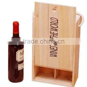 Customized Wooden Wine Box With Handle thumbnail-3